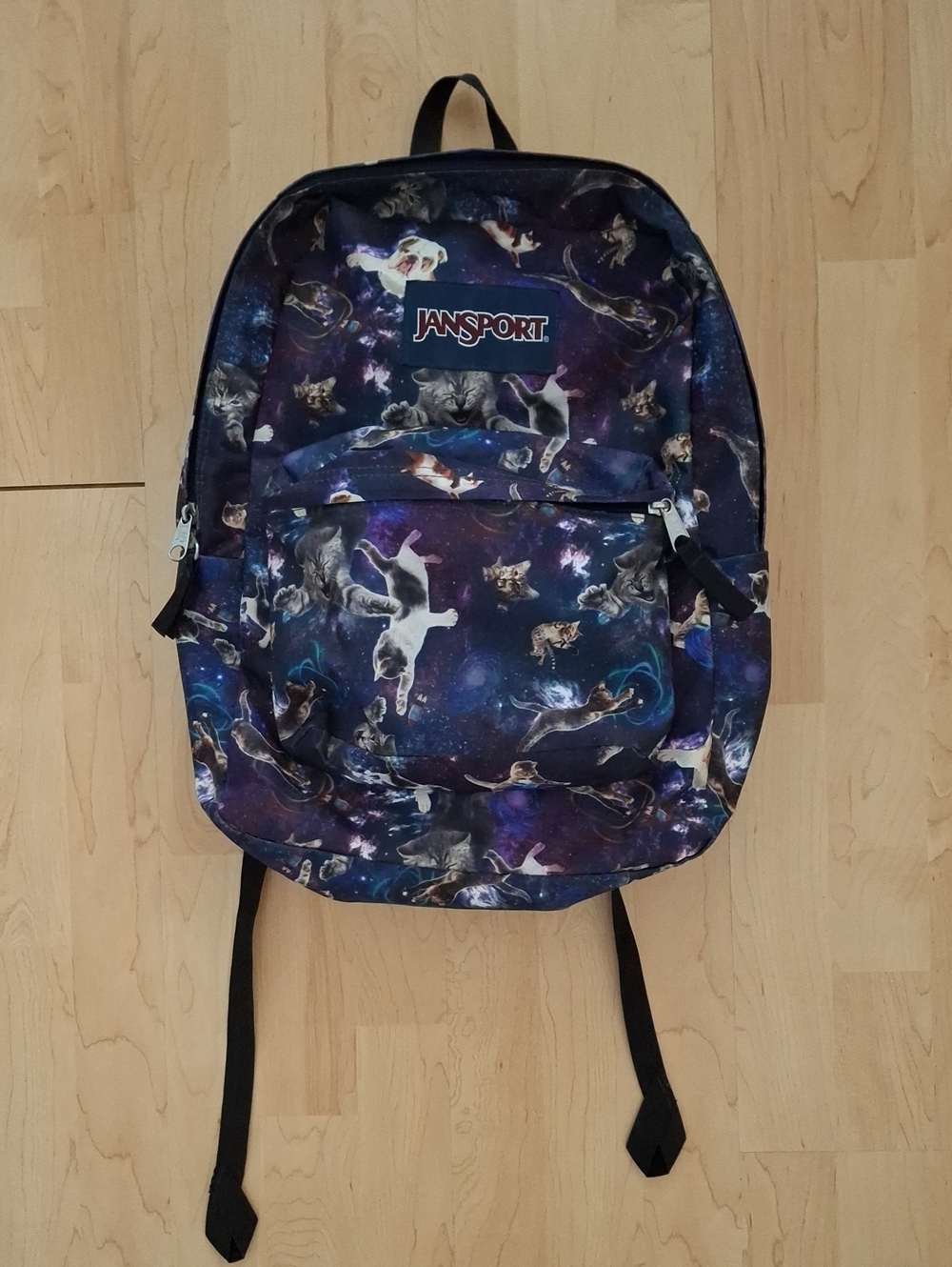 Jansport 18" Cat Galaxy Backpack in Purple Navy & Black